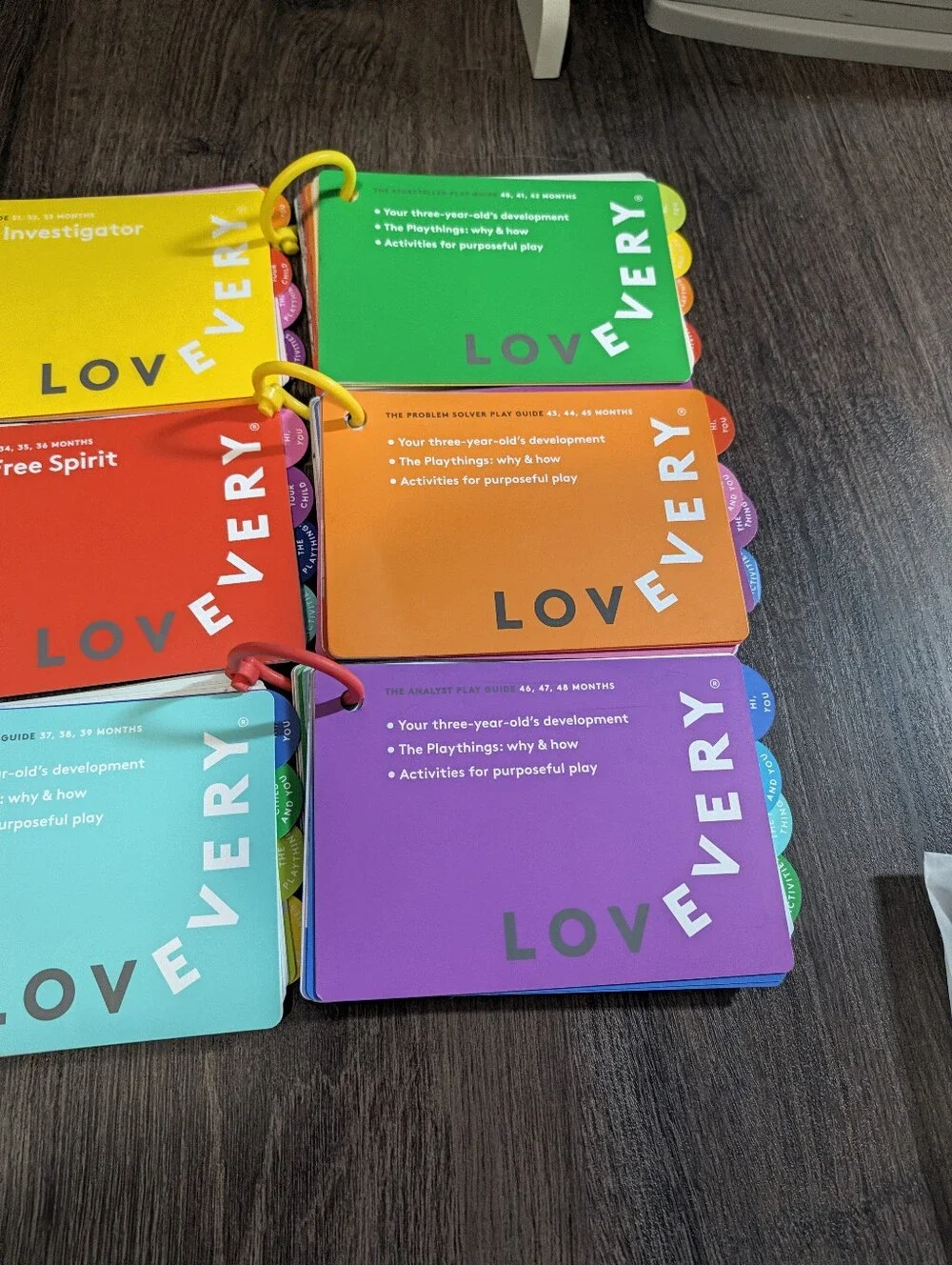 LOVEVERY Baby Book Play Guide with ring for 22 - 48 months (Lot Of 9)
